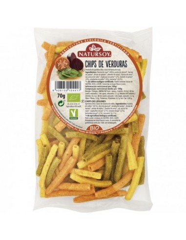 CHIPS VERDURAS 70GR BIO NATURSOY