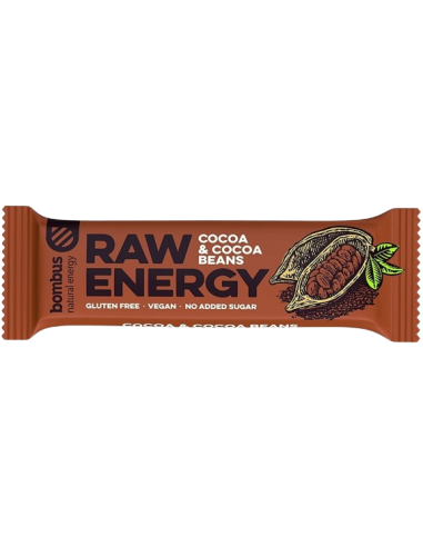BOMBUS RAW ENERGY CACAO TROZOS 