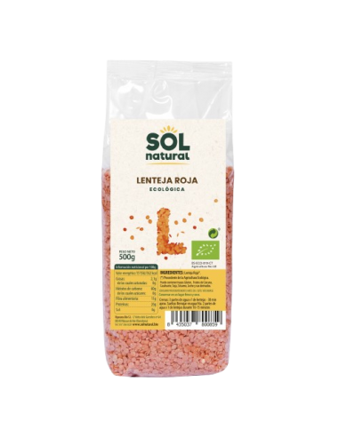 LENTEJA ROJA BIO 500GR NATURGREEN SOL...