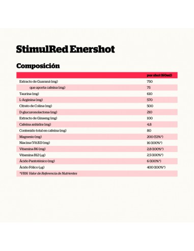 STIMULRED ENER SHOT NUTRISPORT