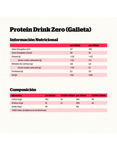 PROTEIN ZERO GALLETA 330ML NUTRISPORT