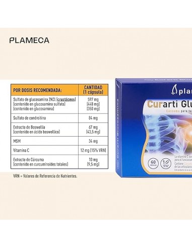 CURARTI GLUCOSAMINA 60 CAP PLAMECA