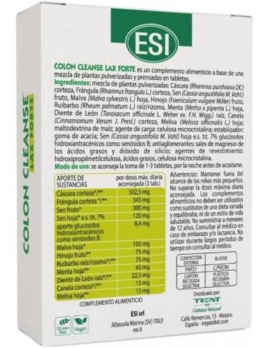 CAPSULAS COLON CLEANSE LAX FORTE 30...