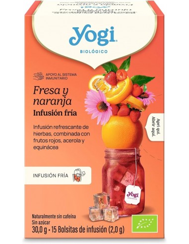 YOGI TEA FRIO FRESA NARANJA