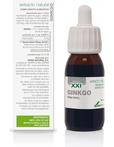 EXTRACTO GINKGO BILOBA SORIA