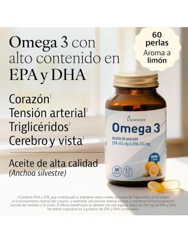 OMEGA 3 60 PERLAS EPA 454MG DHA 324MG...