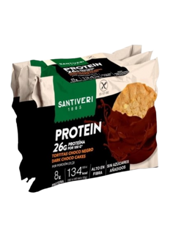 TORTITAS PROTEIN CHOCO NEGRO 2x3...