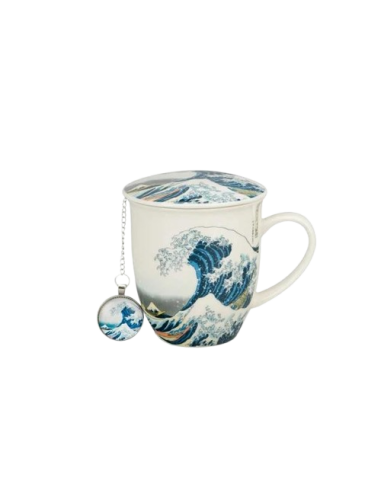 TAZA OLA PORCELANA 400ML TAPA Y FILTRO 